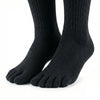 Calcetines negros de dedos separados largos, básicos y elegantes.