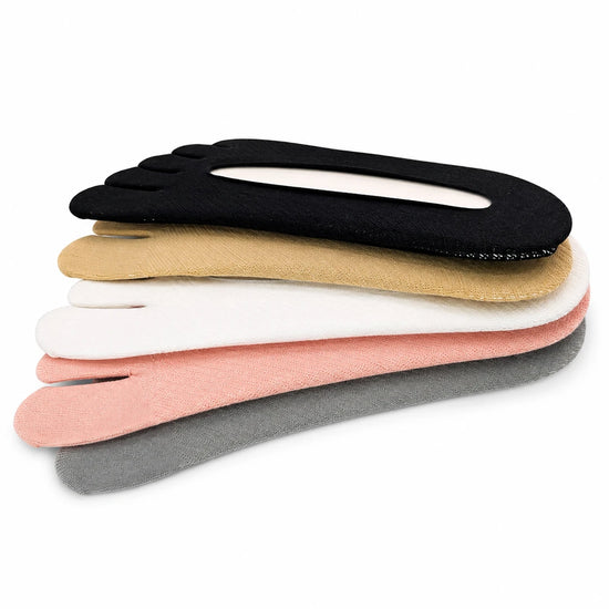 Calcetines invisibles de cinco dedos ultrafinos marca Sowilo, pack multicolor de corte bajo elástico que evita el dolor de juanetes, ideal para el verano en Chile.