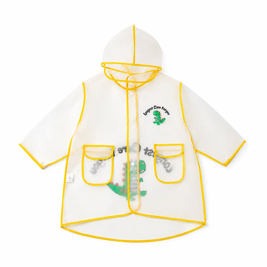 Capa impermeable amarilla de colegio para niño Fantasy Steps con bolsillos frontales, piloto protector transpirable para lluvia en Santiago.