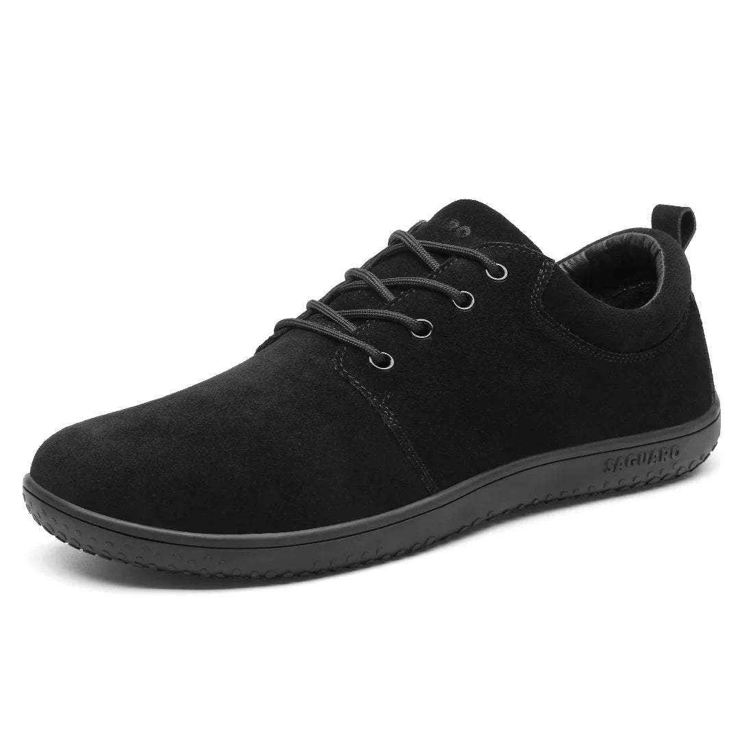 Zapato Saguaro Dream I negro vista lateral mostrando diseño barefoot.