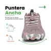 Zapatilla Smart II rosa coral vista frontal con puntera ancha barefoot.