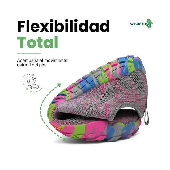 Zapatilla Saguaro Smart II rosa doblada.