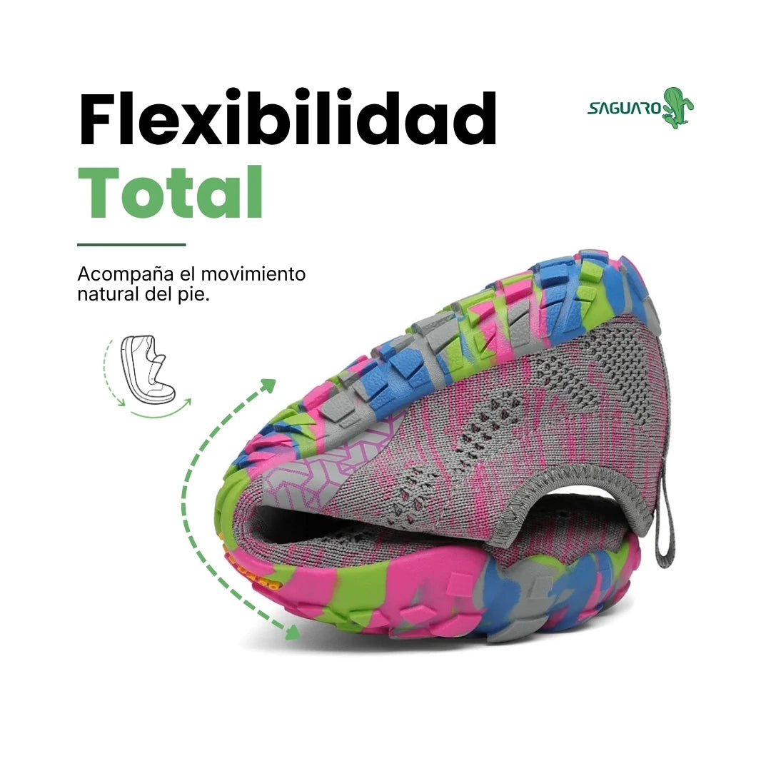 Zapatilla Saguaro Smart II rosa doblada.
