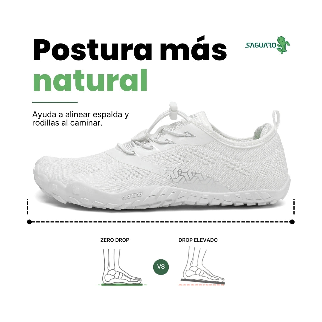 Zapatillas Smart I blancas vista interna mostrando tejido ligero.