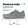 Zapatillas Smart I grises vista lateral interna mostrando tejido respirable.