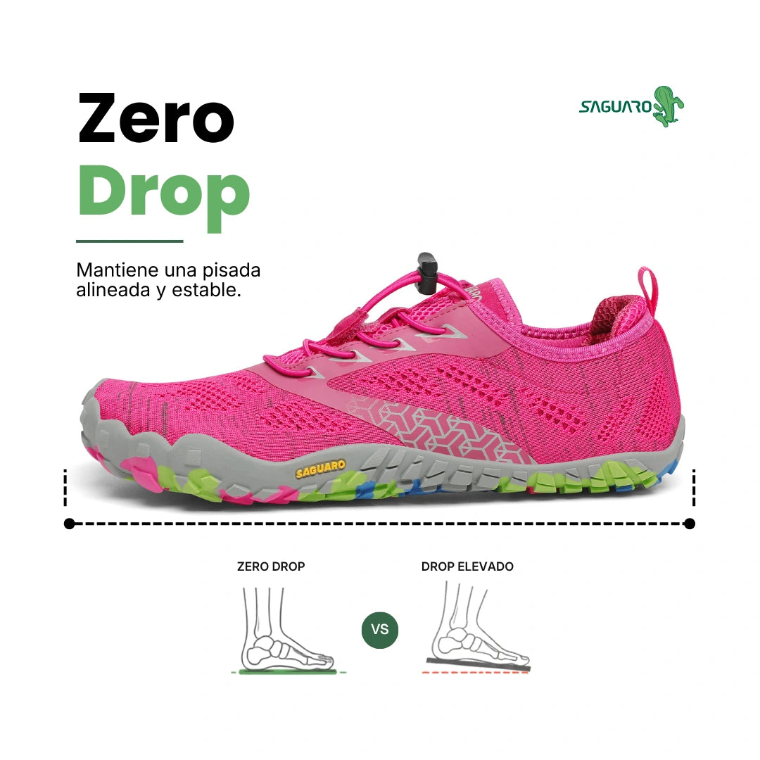 Zapatillas Smart I rosas vista interna mostrando tejido transpirable.