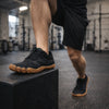 Saguaro Vitality III caqui barefoot gym hombre — zapatilla barefoot deportiva en uso entrenamiento Chile