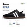 Zapatos de horma ancha casuales ZZFABER Niza 2.0 negros con suela caqui, zapatilla respetuosa ultra ligera y flexible disponible en Chile.