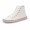 Zapatillas barefoot de caña alta Saguaro Roam I en lona blanca con diseño ergonómico.