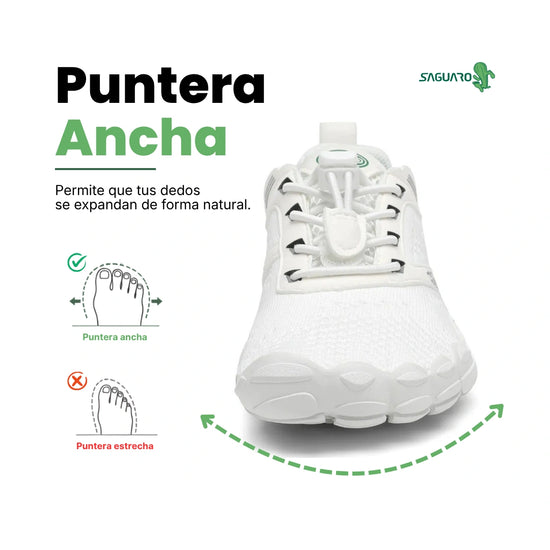 Zapatillas barefoot Kids Free I blancas vista frontal