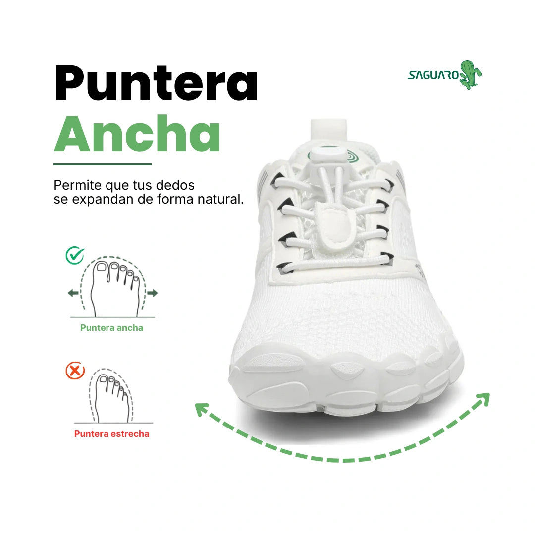 Zapatillas barefoot Kids Free I blancas vista frontal