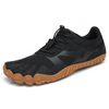 Zapatillas barefoot Saguaro Vitality III caqui en vista lateral con suela flexible y cero drop.