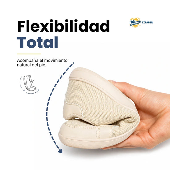 Zapatillas minimalistas beige ZZFABER Bamba I de lona, diseño casual con horma ancha para el libre movimiento del empeine en Chile.