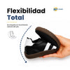Zapatillas minimalistas negras ZZFABER Niza 2.0 dobladas al máximo, demostrando la alta flexibilidad de su suela de caucho drop cero en Chile.